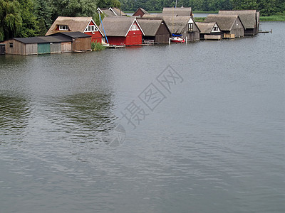 米奇妙妙屋穆埃里茨湖 房子 自然 船屋 牧歌 德国背景