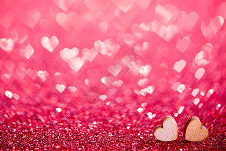 爱的红心象征 假期 喜庆的 二月 天 装饰风格 闪光 迷人的背景图片
