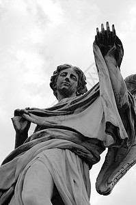 蓝天天使的雕像 意大利 旅行 国外 翅膀 人形图片