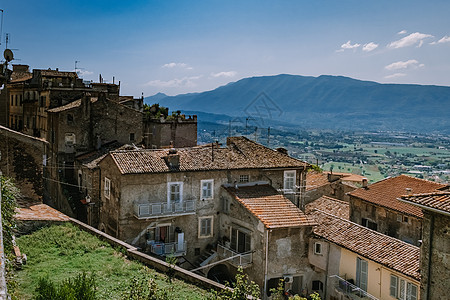 在意大利中部拉齐奥弗罗素诺尼省阿纳格尼的景象 欧洲 历史性图片
