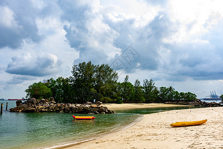 2020年3月30日 新加坡白沙与观光者席洛索森托萨海滩 地标图片