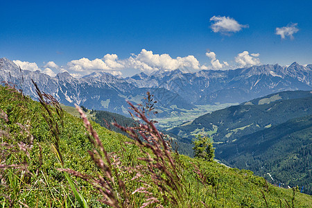 夏季山区地貌 云 萨尔茨堡 欧洲 阿尔卑斯山 假期 草图片