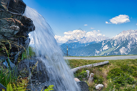 夏季山区地貌 旅行 农村 春天 水 高山图片