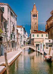 在意大利威尼斯的夏日 美丽的维尼特街 盛大图片