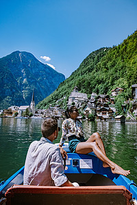 访问奥地利阿尔卑斯山脉奥地利Hallstatter湖Hallstatter湖Hallstatt村 村庄 欧洲图片