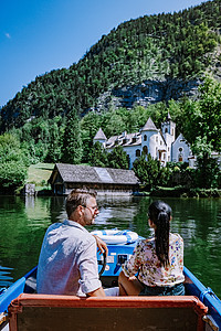 访问奥地利阿尔卑斯山脉奥地利Hallstatter湖Hallstatter湖Hallstatt村 塔特 旅游图片