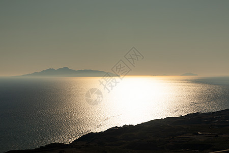 希腊圣托里尼岛日落图片