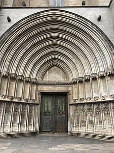 吉罗纳大教堂侧门图片
