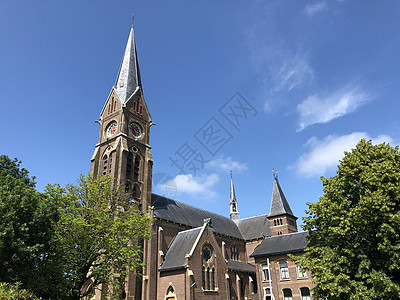 圣维图斯克天主教会 斯教堂 欧洲 运河 弗里斯兰 荷兰图片