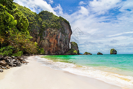 在泰国的莱莱海滩上美丽的海滩 放松 安达曼 海景图片