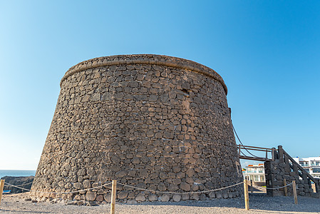 2020年夏季在西班牙加那利群岛El Cotillo的海岸的El Castillo图片