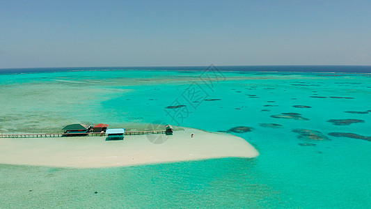 菲律宾奥诺克岛巴拉巴茨岛 环礁上有一个海滩的热带岛屿 旅游 水图片