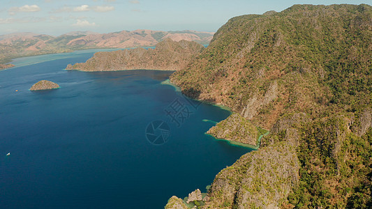 热带岛屿布苏安加 菲律宾帕拉万 海岸 夏天 水晶图片