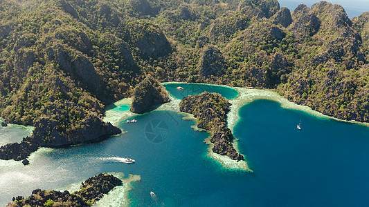 热带岛屿布苏安加 菲律宾帕拉万 绿松石 天堂 海洋图片