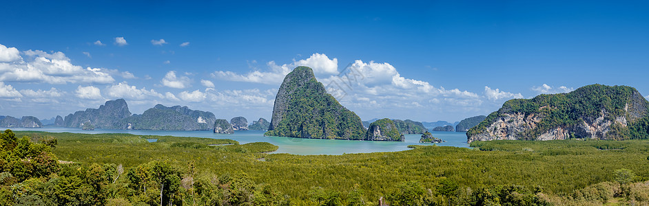 泰国的空中观察 张加湾的美丽景色 爬坡道 甲米图片