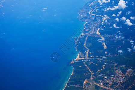 高海拔 海岸 土耳其海岸线的飞机日间观测站图片