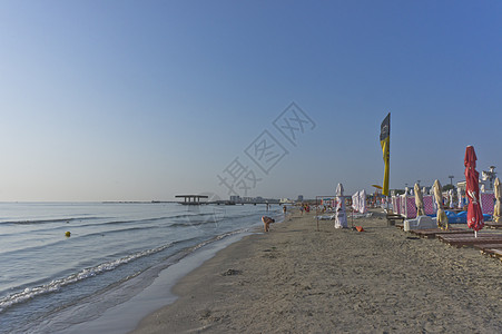 罗马尼亚 巴尔干 欧洲的Constanta海滩观 康斯坦察 静海图片