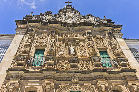 巴西 巴西 南美洲 与殖民地教会的Pelourinho观萨尔瓦多 de Bahia Pelourinho 旅行 城市景观图片