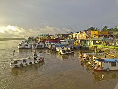 亚马逊河景 巴西 南美洲布列夫斯河边的Breves镇 短句 热带图片