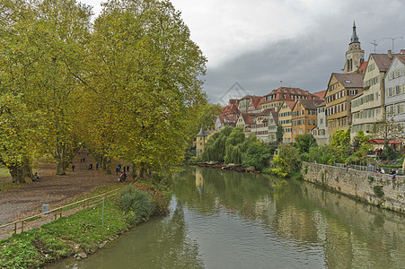 Tübingen 德国河边的旧城风景 巴登-符腾堡州图片