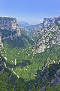 维科斯峡谷全景 伊比鲁斯 希腊 欧洲 约阿尼纳图片
