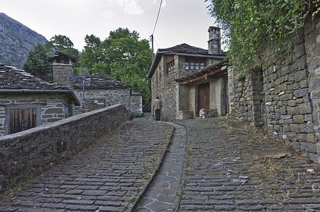 旧石石头村街道观点 希腊 欧洲 旅游景点 旅行 山脉图片