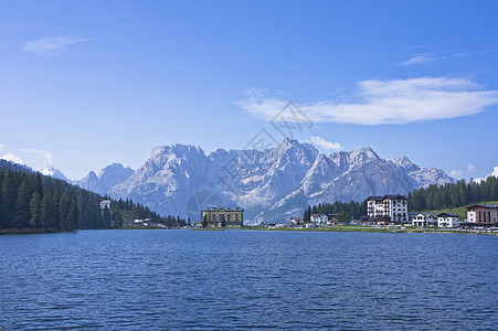 Misurina湖 意大利多洛米特阿尔卑斯山自然景观 欧洲 自然风光 风景图片