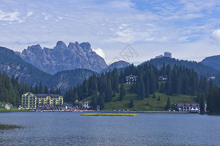 Misurina湖 意大利多洛米特阿尔卑斯山自然景观 欧洲 地标 传统区图片