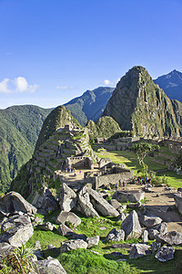 阳光明媚的一天 秘鲁 南美洲 马丘比丘 假期 古遗址图片
