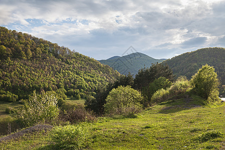 日落的山地风景 自然 春天 花园 旅游 季节 环境图片