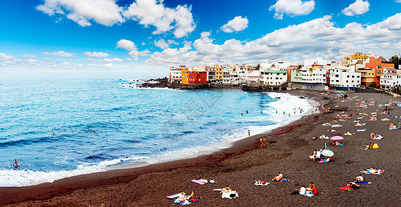 西班牙的特内里费海滩风景 岛 加那利群岛 假期 自然图片
