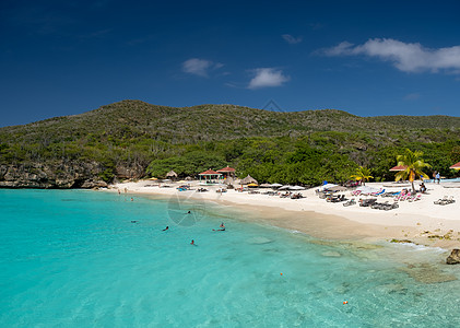 荷兰库拉索岛格罗特·克尼普白色海滩 加勒比岛屿 海景 海岸图片