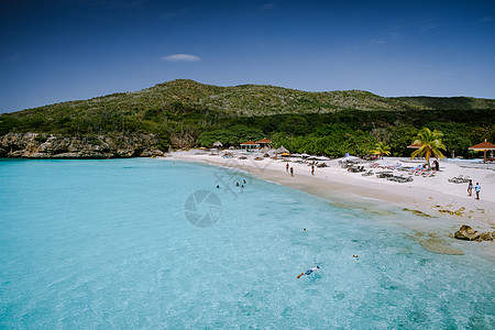 荷兰库拉索岛格罗特·克尼普白色海滩 加勒比岛屿 岩石 美丽图片