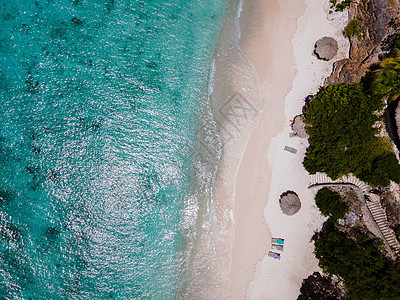 加勒比海的库拉索岛热带岛屿 从空中俯瞰库拉索岛加勒比荷属安的列斯群岛西侧的海滩 旅行 夏天图片