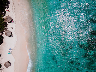 加勒比海的库拉索岛热带岛屿 从空中俯瞰库拉索岛加勒比荷属安的列斯群岛西侧的海滩 支撑 森林图片