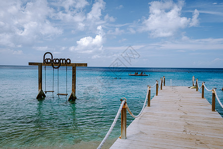 Curacao加勒比岛 加勒比海Curacao岛周围Kokomo海滩观察 科科莫 荷属安的列斯图片