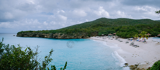 加勒比Curacao岛的Curacao海滩 天 水图片