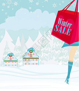 圣诞购物   冬季销售卡 节俭 市场 分数图片
