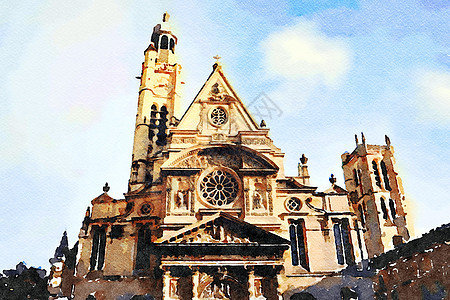 巴黎中心教堂之一的教堂之一 艺术 建筑 巴黎圣母院 古老的图片