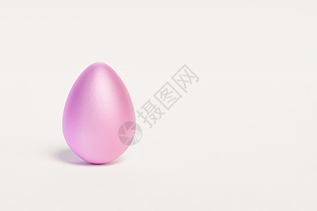 白色背景上的粉红色彩色复活节彩蛋春天四月假期 card3d 插图 rende 闪亮的 紫色的图片