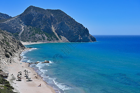 与海的美丽的海滩在旅游胜地 希腊岛科斯岛 暑假的美丽概念 自然的彩色背景 支撑 绿松石图片