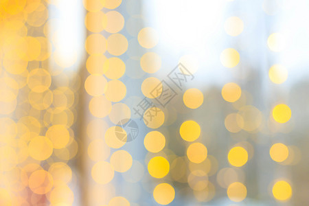 黄色散景灯模糊 新年散焦 散景花环的灯光 复制空格 圣诞节 金的图片