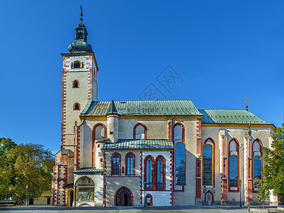 斯洛伐克班斯卡·比斯特里察 教会 老的 旅游 地标图片