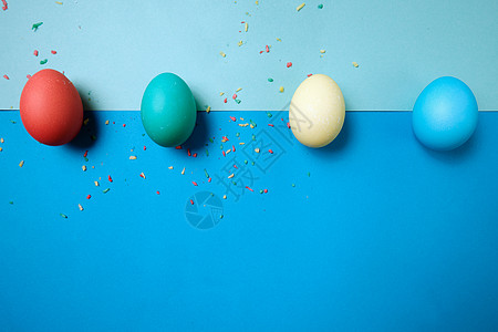 彩色鸡蛋 复活节假期 抽象 tex 的地方 快乐的 装饰品图片