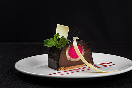 美味巧克力蛋糕特配 庆祝 健康 结霜 生日 红色天鹅绒 烤的图片
