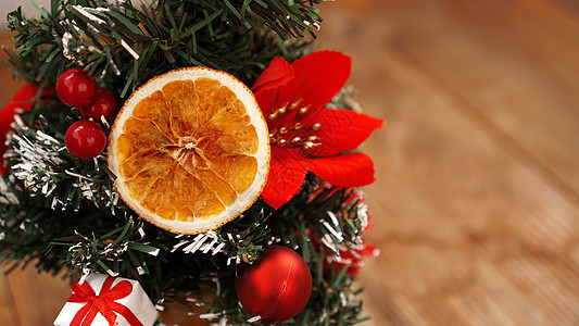 以木形模糊背景作为圣诞装饰品 庆典 新年 橙子图片