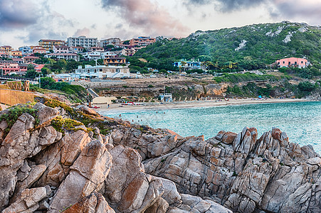 意大利撒丁岛 旅游 夏天 圣诞老人 港口 地中海 旅行图片