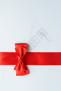 中秋月饼包装大理石顶上的红色丝带 空的 销售 婚礼 邀请函背景