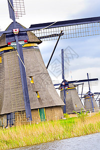 Kinderdijk 荷兰传统荷兰风车喷水 旅行 假期图片