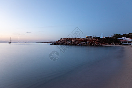 在西班牙佛罗门捷拉的卡拉萨诺纳海滩 里 美丽的图片